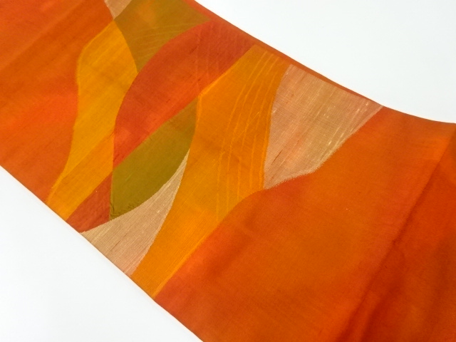 JAPANESE NAGOYA OBI / TSUMUGI / WOVEN ABSTRACT